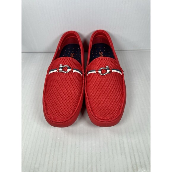 SWIMS Riva Red Loafers Shoes Men’s Size 11.5 Slip In BRAND NEW - Picture 2 of 8
